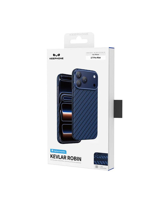 Keephone Robin Genuine Kevlar Case For Apple iPhone 17 Pro MagSafe Compatible - Blue