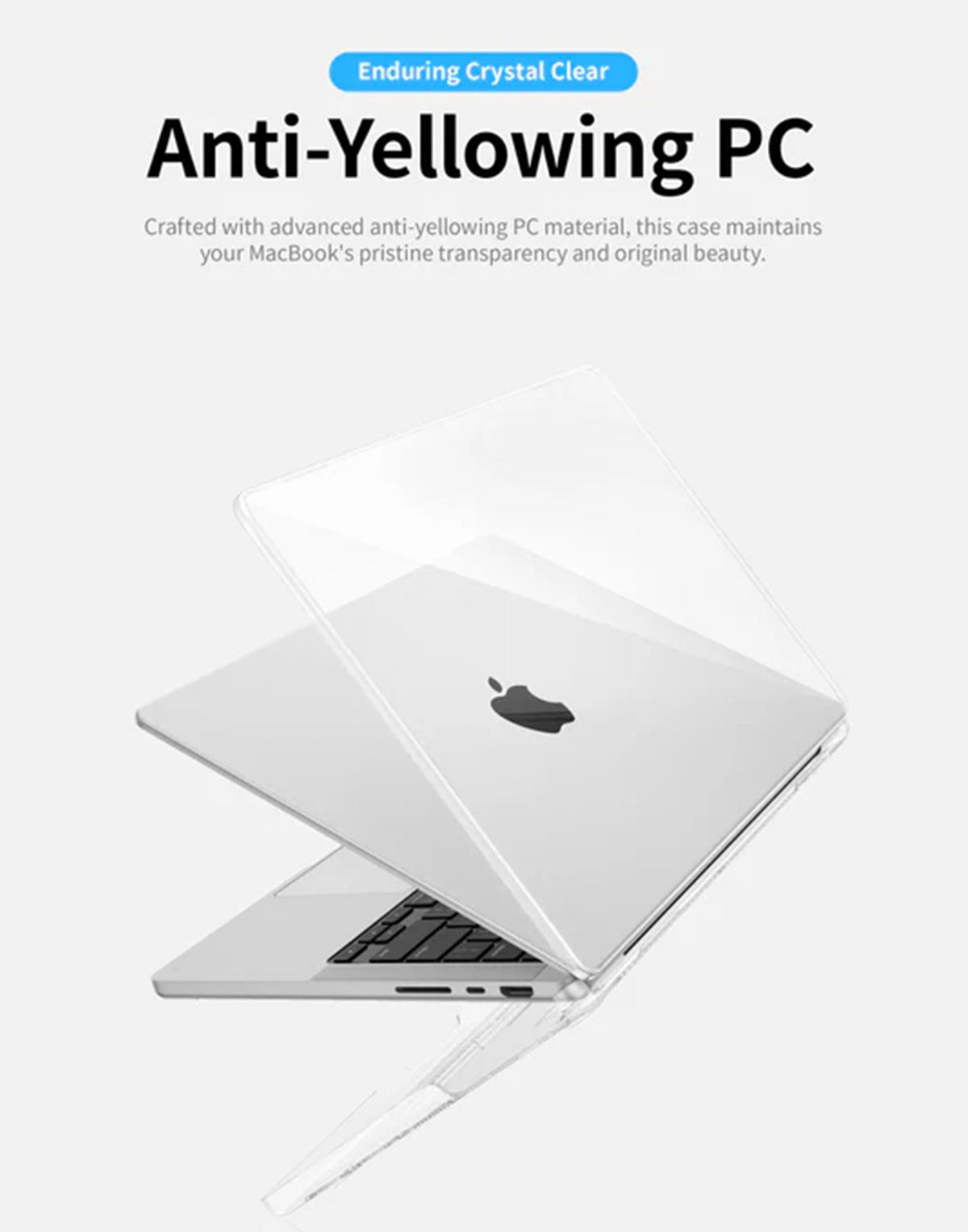 Keephone Vocoo Crystal Ultra Clear Case For MacBook Air 13.6-inch (2022-2025) - Clear