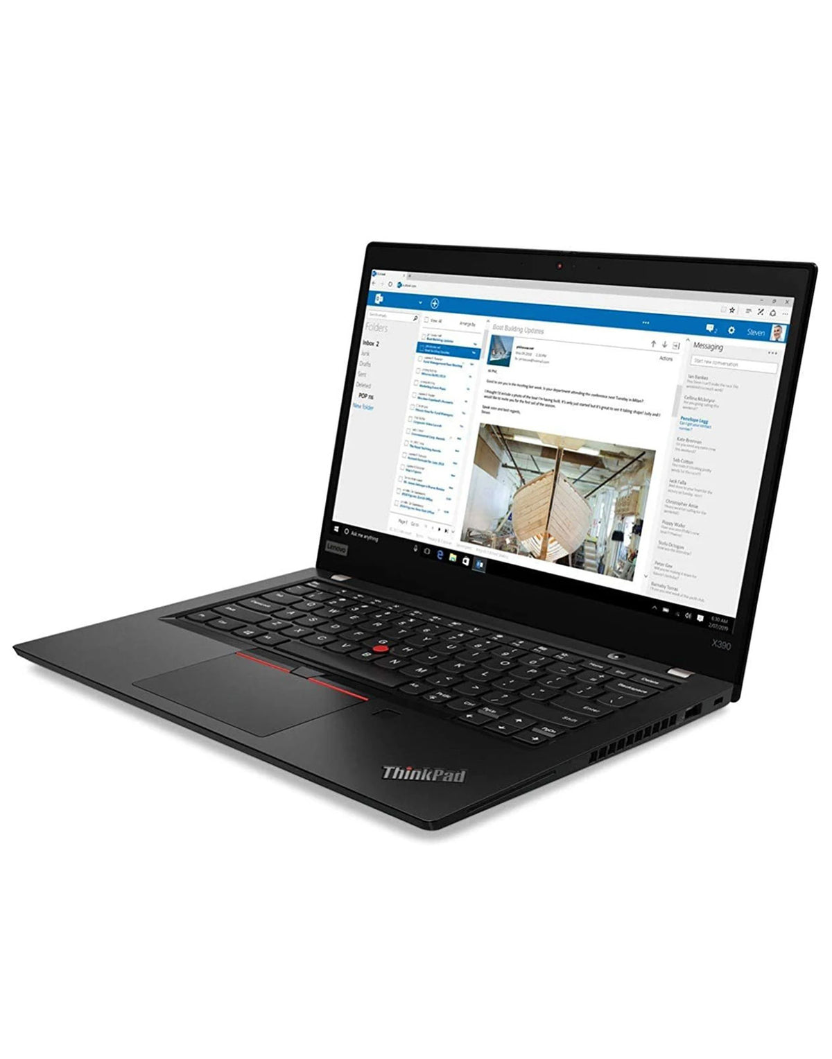 Lenovo Thinkpad X390 13.3-inch i7 10th Gen 8GB 256GB Windows 11 Pro Laptop - Black