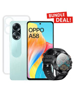 Load image into Gallery viewer, Oppo A58 (2023) 6GB 128GB 4G Dual Sim Smartphone (Brand New) &amp; Hoco Smart Watch + Free TPU Case (Bundle Deal)
