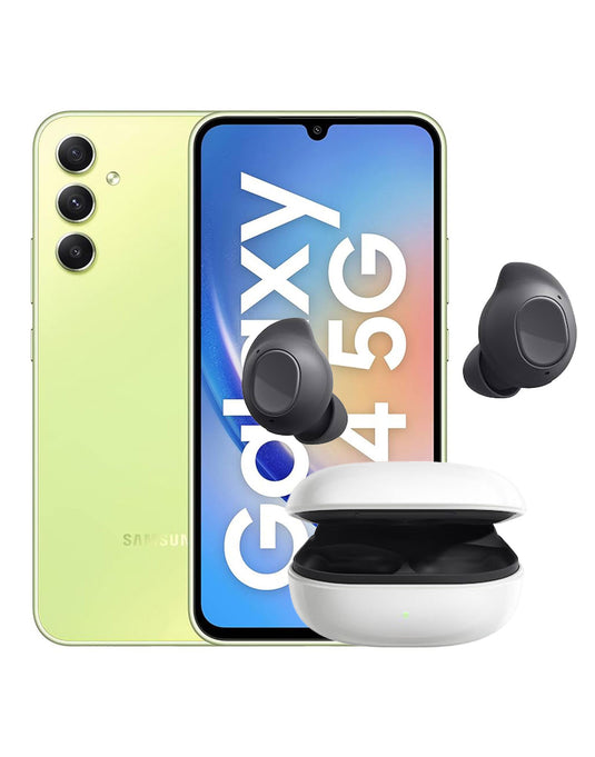 Samsung Galaxy A34 8GB 128GB 5G Dual Sim Smartphone (Brand New) + Samsung Galaxy Buds FE R400 (Bundle Deal) - TechCrazy