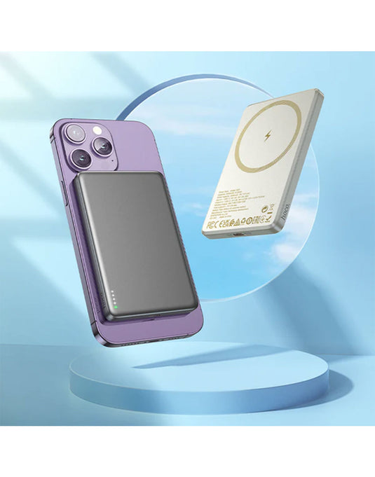 Magnetic 20W PD+QC Wireless Charging Power Bank w/ Ultra Thin, Aluminum Alloy Body (5000mAh) (Q26)