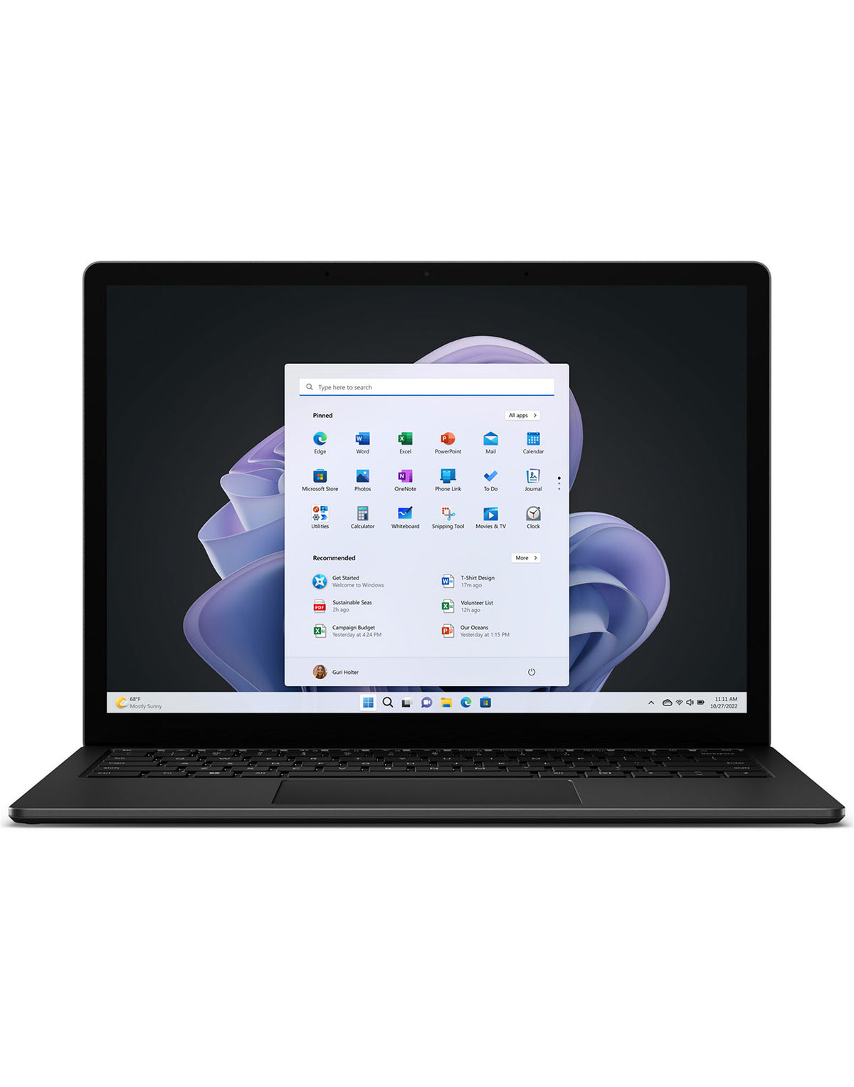 Microsoft Surface Laptop 3 13.5-inch i5 10th Gen 8GB 256GB @1.20GHz Windows 11 Pro Touch Screen - Matte Black
