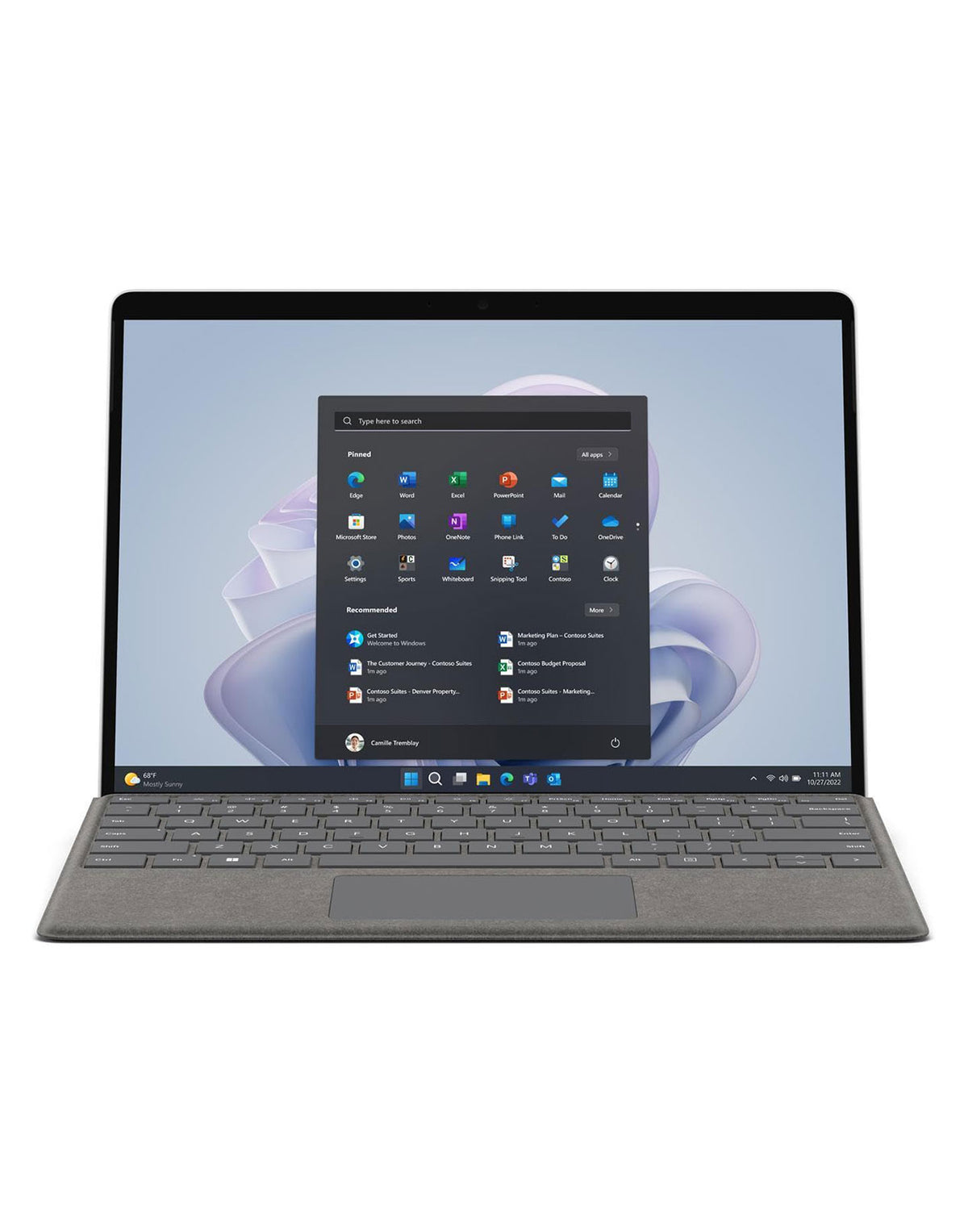Microsoft Surface Pro 9 13-inch i5 12th Gen 8GB 256GB @2.50GHz Windows 11 Pro With Keyboard - Platinum