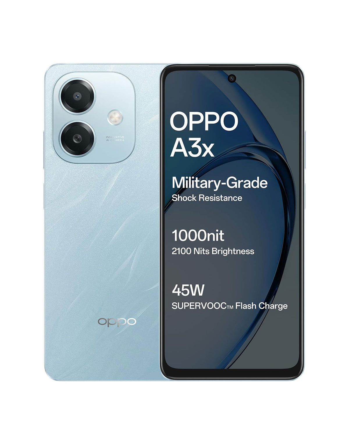 Oppo A3X (2024) 4GB 64GB 4G Dual Sim Smartphone - Ocean Blue (Brand New)