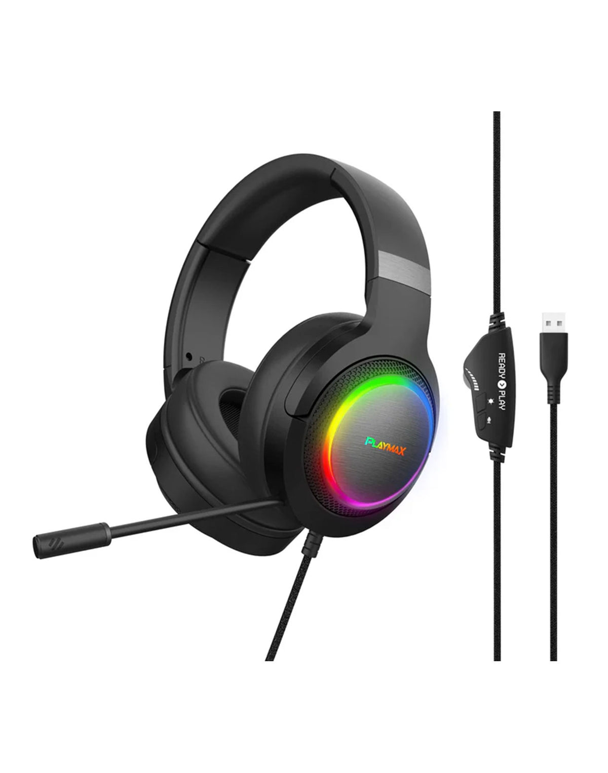 Playmax Evolution 7.1 RGB Gaming Headset - PC - Black