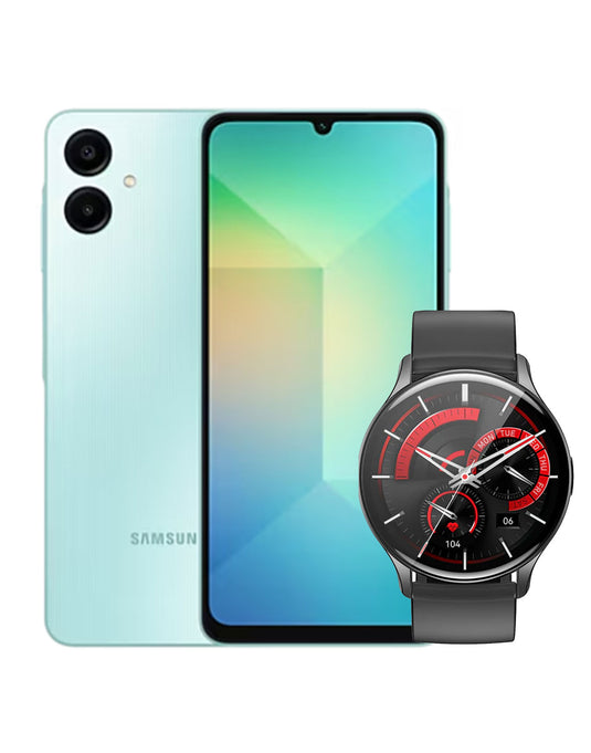 Samsung Galaxy A06 (2024) 4GB 128GB 4G Dual Sim (Brand New) + Hoco Smart Watch (Y15) (Bundle Deal)
