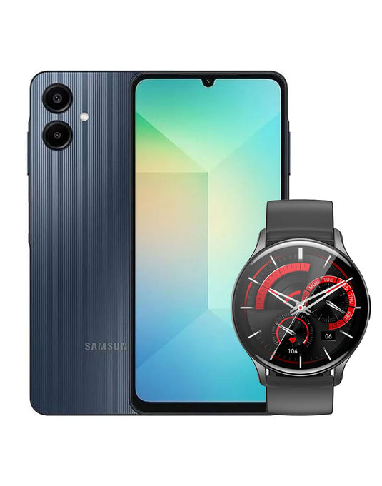 Samsung Galaxy A06 (2024) 4GB 128GB 4G Dual Sim (Brand New) + Hoco Smart Watch (Y15) (Bundle Deal)