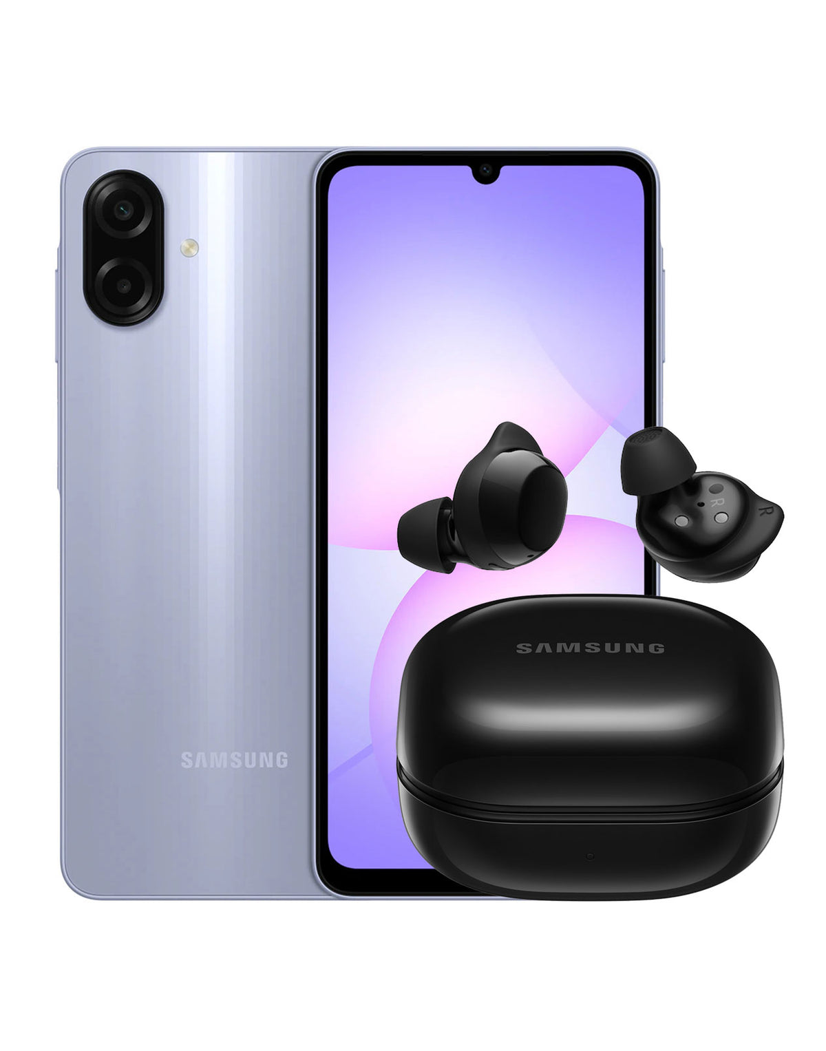 Samsung Galaxy A07 (2025) 4GB 64GB 4G Dual Sim - Light Violet (Brand New) + Galaxy Buds R410 (Bundle Deal)