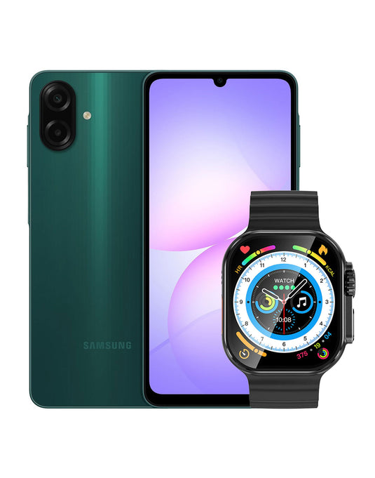 Samsung Galaxy A07 (2025) 4GB 64GB 4G Dual Sim - Green (Brand New) + Smart Watch (Y23 Ultra)