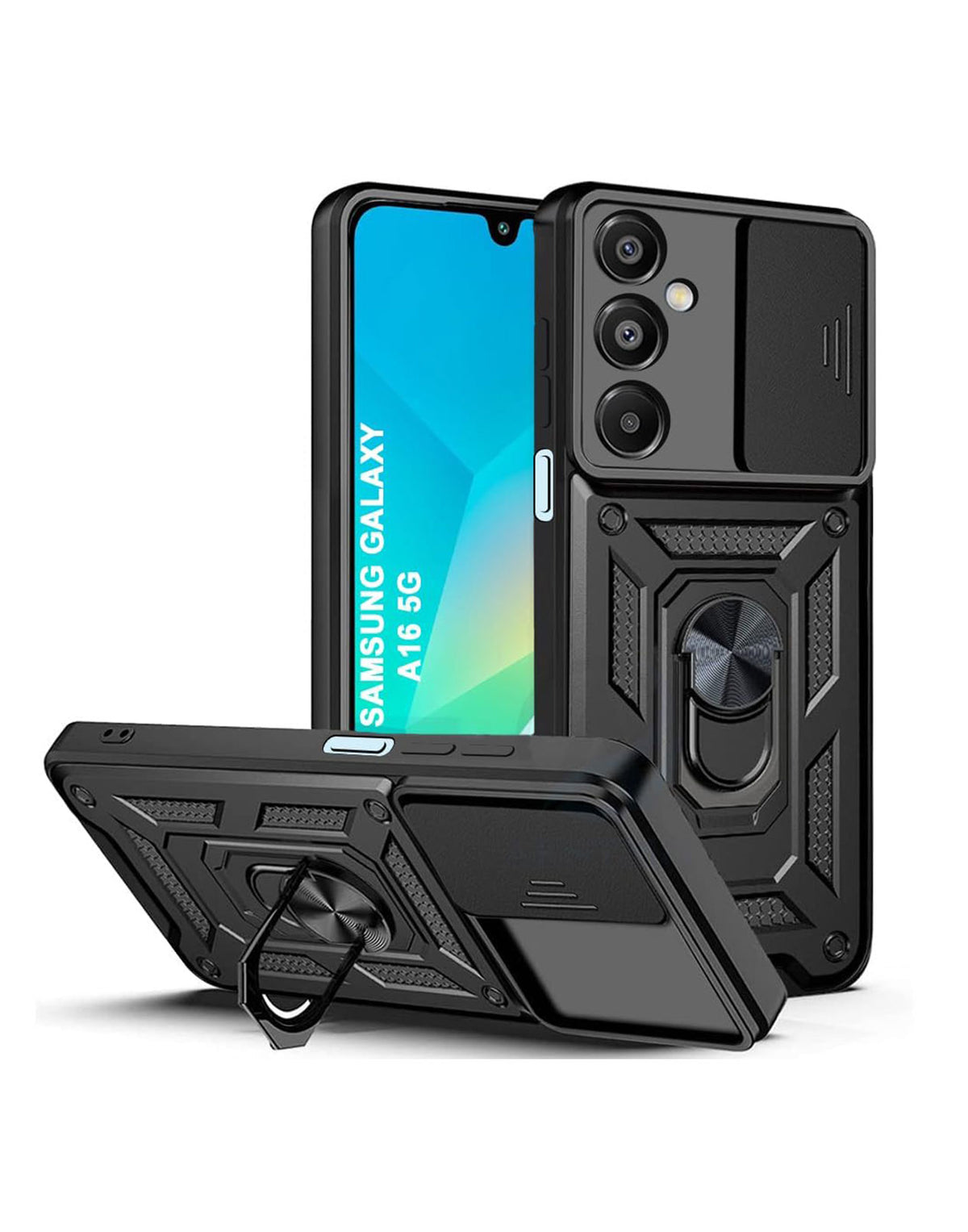 Samsung Galaxy A16 Back Kickstand Camshield Card Case