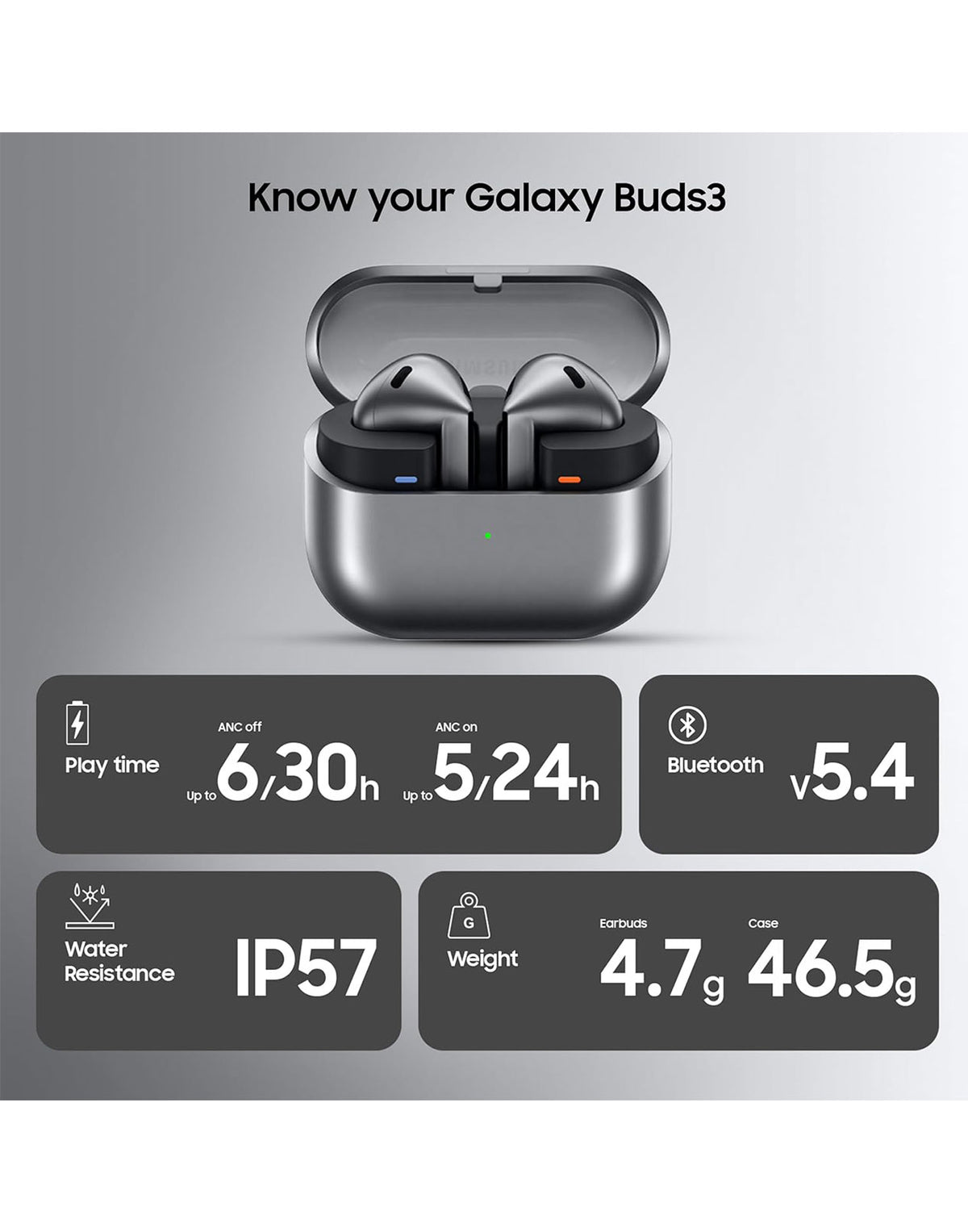 Samsung Galaxy Buds 3 R530N - Silver