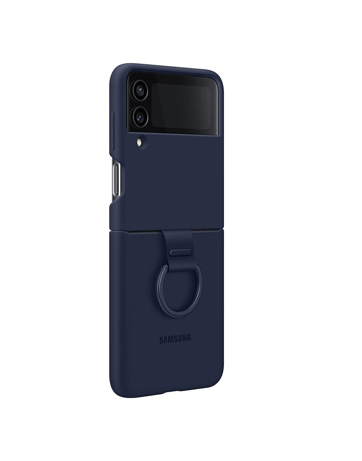 Samsung Galaxy Flip 4 Silicone Cover With Ring - Navy 