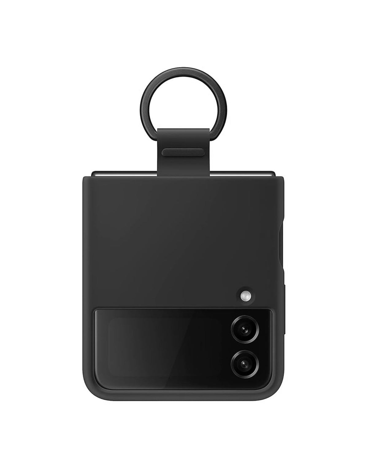 Samsung Galaxy Flip 4 Silicone Cover With Ring - Black
