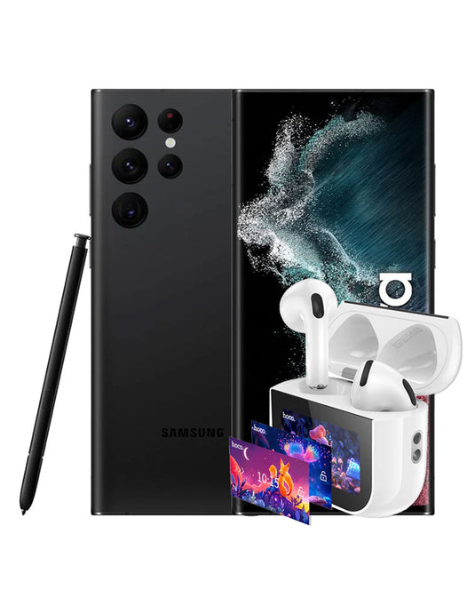 Samsung Galaxy S22 Ultra 12GB 256GB 5G - Phantom Black (Good Pre-Owned) + TWS Bluetooth Earbud (EW82) (Bundle Deal)