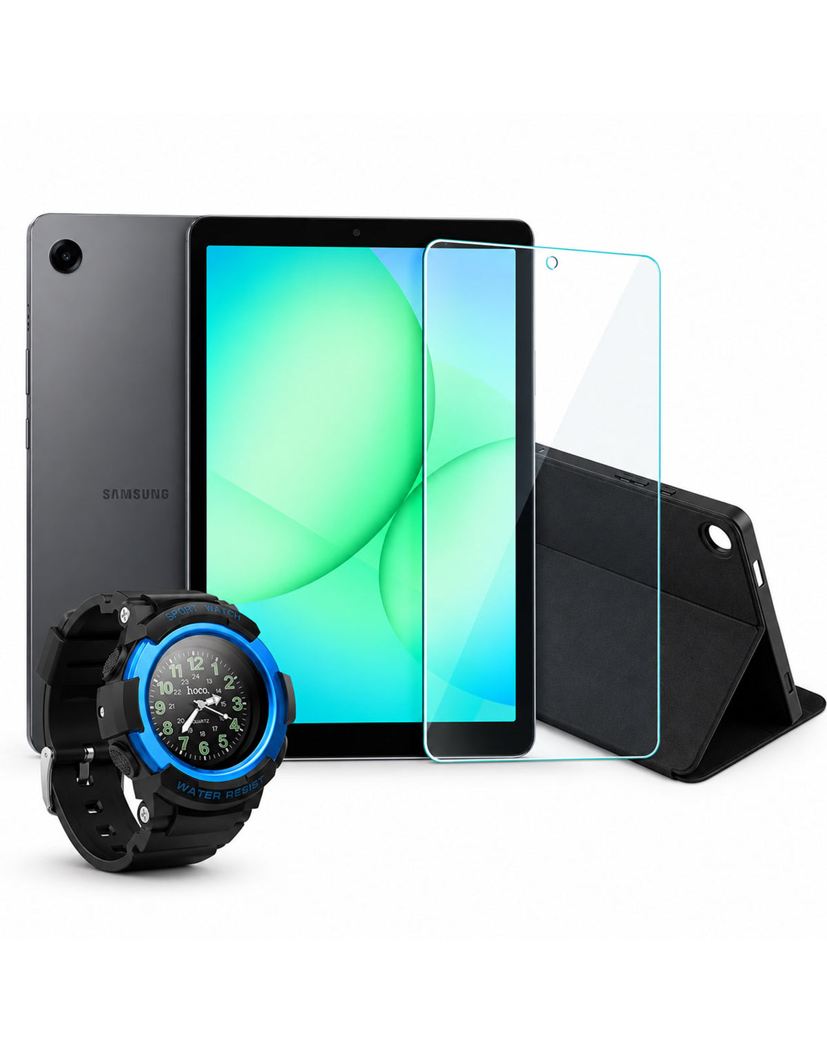 Samsung Galaxy Tab A11 (2025) 8.7-inch 4GB 64GB Cellular 4G - Gray (Brand New) + Tempered Glass + Case + Kids Watch - (Bundle)