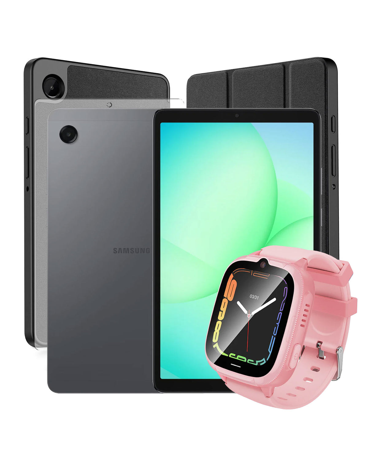 Samsung Galaxy Tab A11 (2025) 8.7-inch 4GB 64GB - Gray (Brand New) + Smart Watch Y106 + Flip Case + Tempered Glass (Bundle Deal)