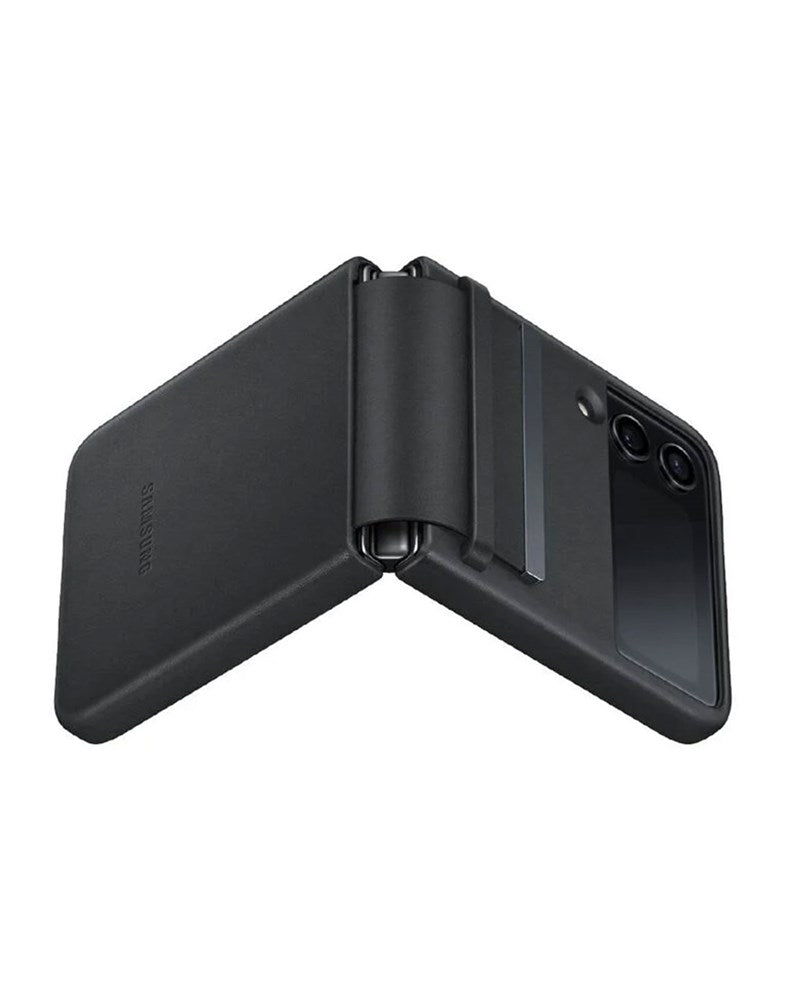 Samsung Galaxy Z Flip 4 Flap Leather Case - Black