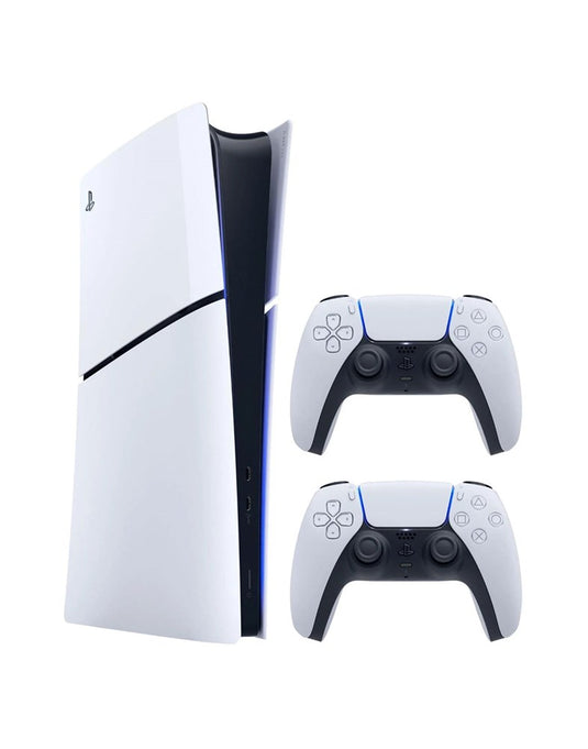 Sony PS5 Slim Digital Edition 1TB Console Two DualSense Wireless Controllers Bundle