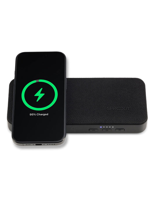 Sprout Maverick Hybrid Bluetooth Speaker + Power Bank + Wireless Charger - Black