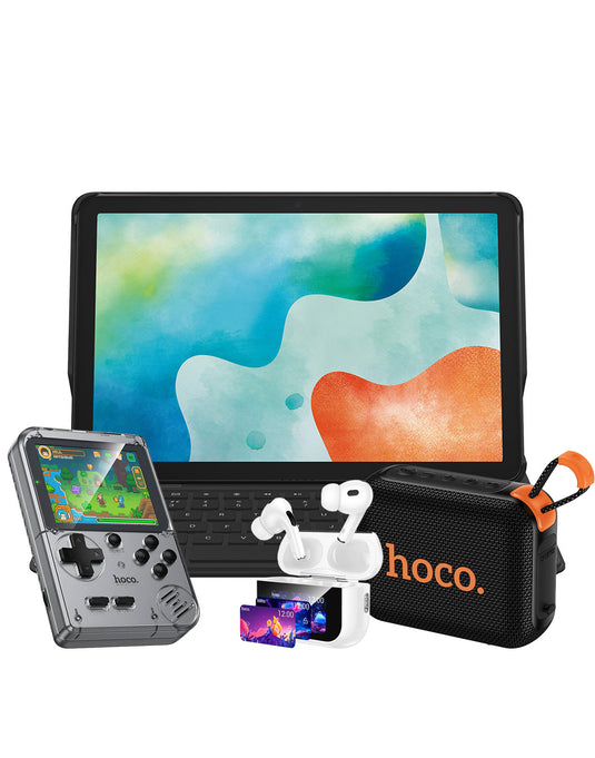 TCL Nxtpaper TAB 10S 10.1-inch 4GB 64GB Wifi Only With Keyboard Smart Tablet - Ethereal Sky (Brand New) + Bluetooth Speaker (HC31) + Earbud (EW79) + Game Console (GA40)(Bundle Deal)