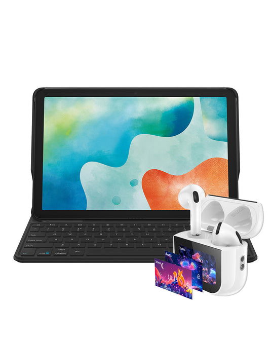 TCL Nxtpaper TAB 10S 10.1-inch 4GB 64GB Wifi Only With Keyboard Smart Tablet - Ethereal Sky (Brand New) + TWS Bluetooth Earbud (EW82) (Bundle Deal)