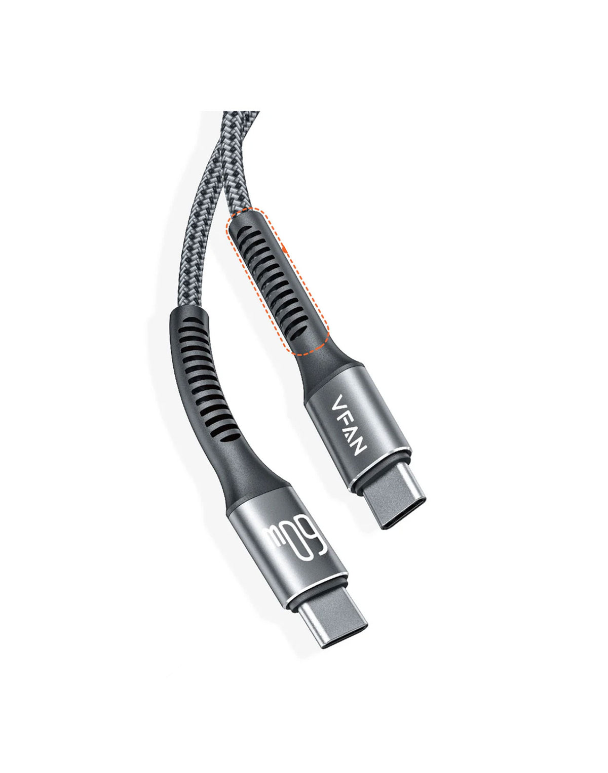 VFan 60W Super Fast Type C to Type C Cable 2 Meter (X22)