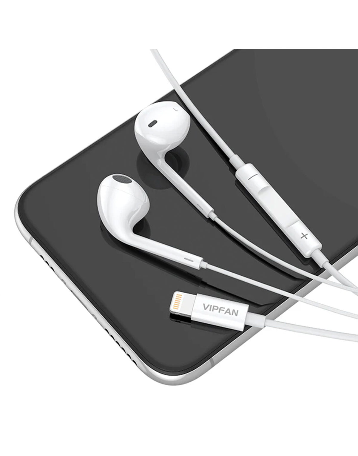 VFan Lightning Earphone w/ Bluetooth (M13) - White