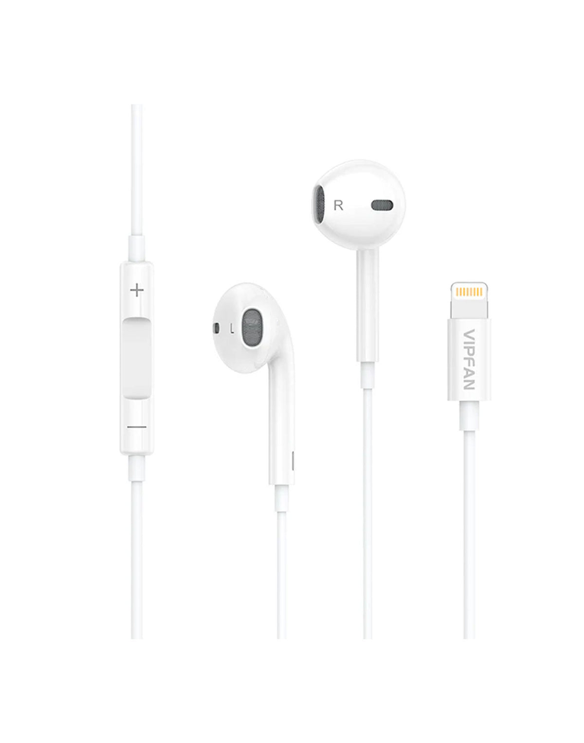 VFan Lightning Earphone w/ Bluetooth (M13) - White