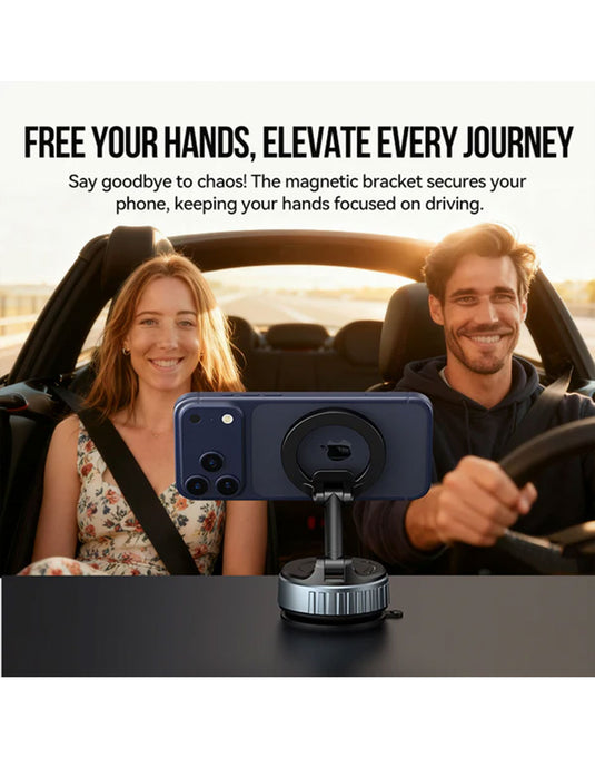 VFan Magnetic Multi-Surface Suction Cup Phone Mount with Foldable Arm (H08) 