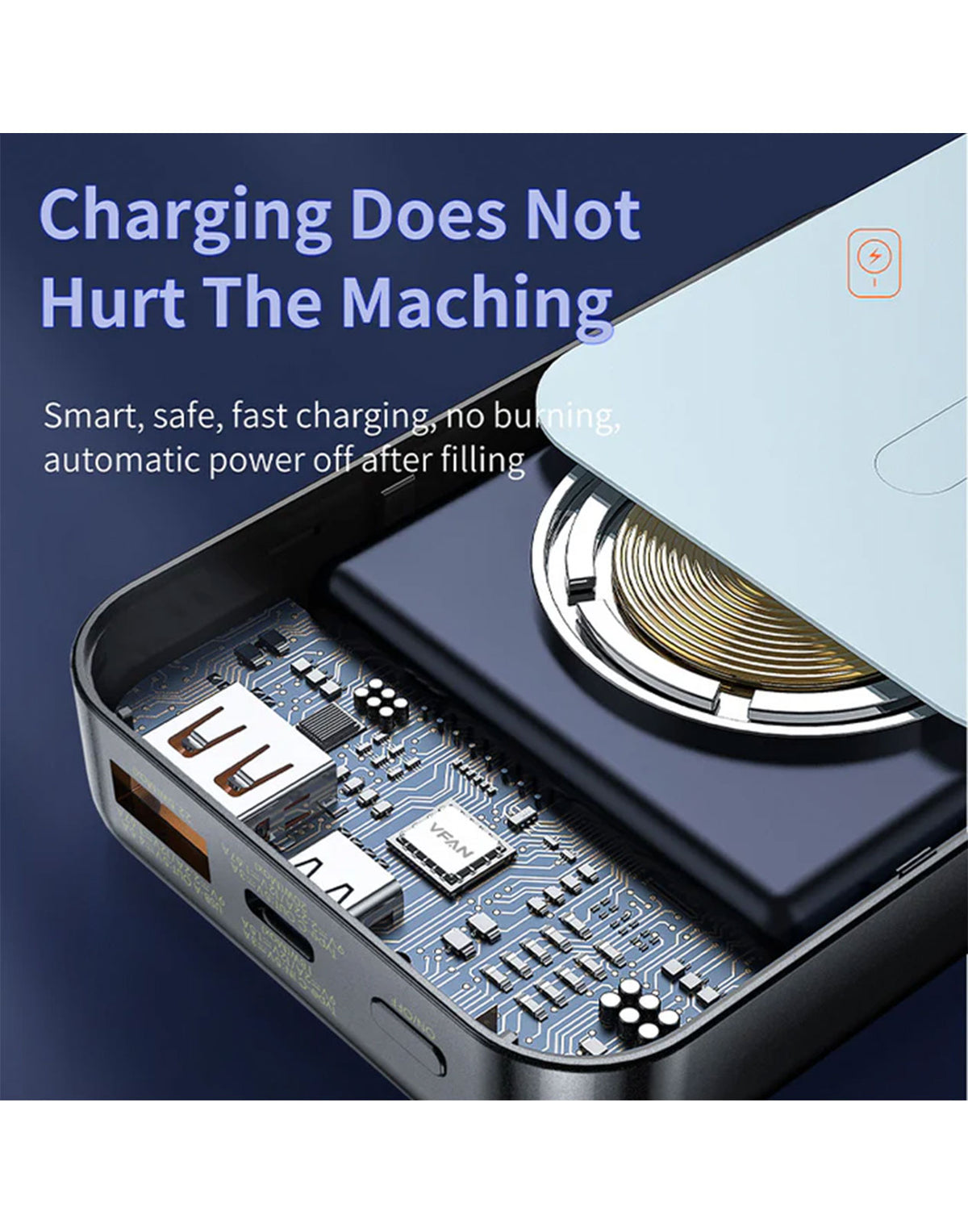 VFan Magnetic PD 22.5W Wireless Charging Power Bank (10000mAh) (F13)
