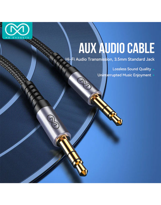 VFan Premium Nylon Braided Aux Cable 1 Meter (L11)