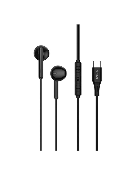 VFan Type-C Earphone Universal w/ Digital Microchip (M18)