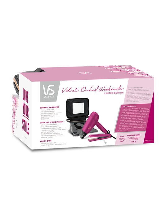VS Sassoon Velvet Orchid Weekender Dryer & Straightener Pack