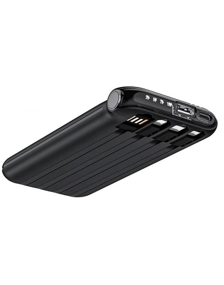 Vip Fan Power Bank 2 USB, 4 Built in Cables 10000mAh (F10)