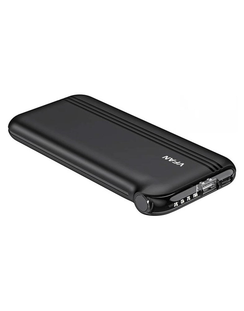 Vip Fan Power Bank 2 USB, 4 Built in Cables 10000mAh (F10)