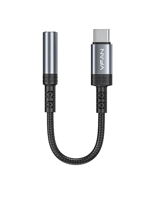 VipFan Type C to 3.5MM Audio Jack Adaptor w/ Plug-And-Play (L12-C)