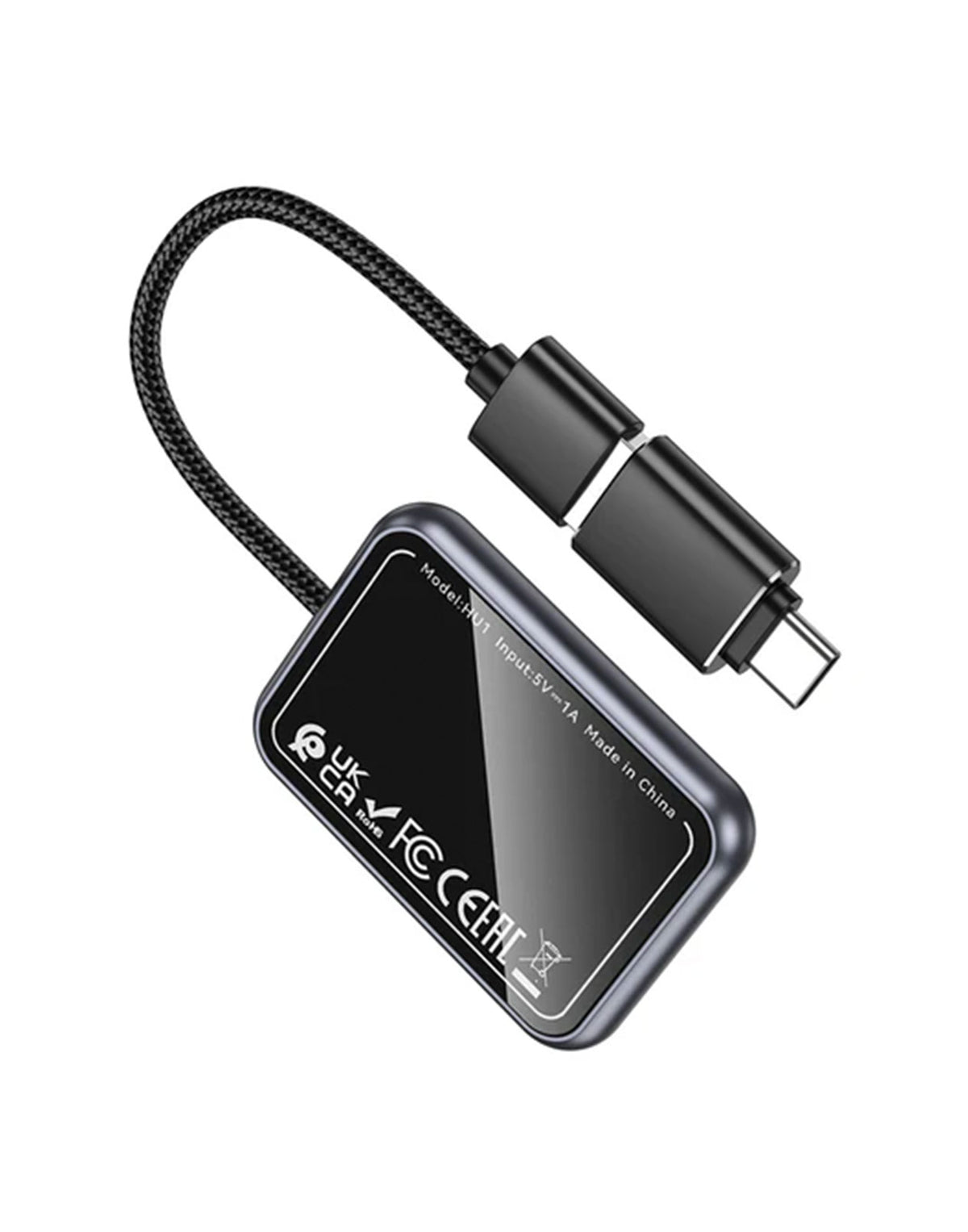 Wireless Adaptor for Apple Car Play w/ USB-A & USB-C Plug (HU1)