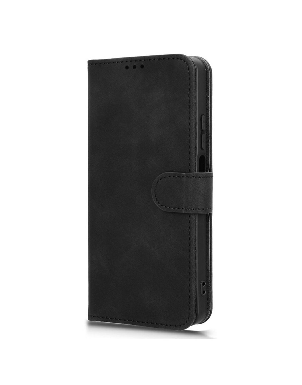 Xiaomi C75 Flip Wallet Case Cowhide Finish with 3 Card Slots - Black