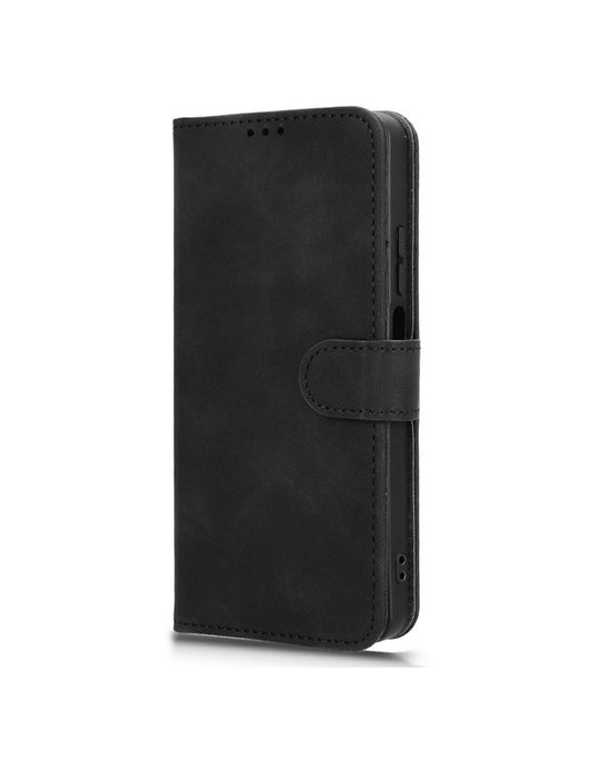 Xiaomi C75 Flip Wallet Case Cowhide Finish with 3 Card Slots - Black