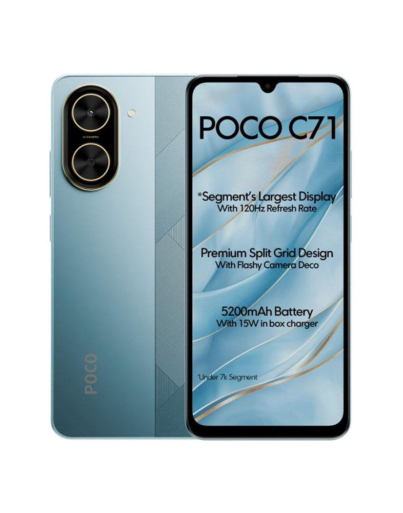 Xiaomi Poco C71 3GB 64GB 4G Dual Sim Smartphone - Blue (Very Good-Refurbished)
