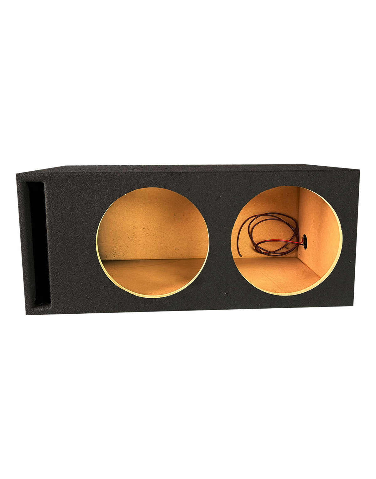 Zeroflex 12-inch Dual Custom/Ported Subwoofer Box (Carpeted) - Black