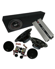 Zeroflex FLX700.5- 5 Channel Amplifier With Free Bass Controller - Silver (Brand New) + Car Speaker (Pair) + Speakers with Silk Dome Tweeter + Ported Box (Bundle Deal)