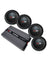 Zeroflex ZFX124 12" 350W RMS Slim Car Subwoofer X4 + Zeroflex FLX1200.1 1 X 1200W Mono Amplifier (Bundle Deal)