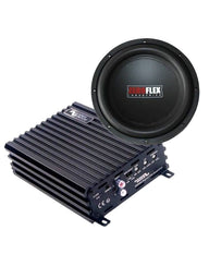 Zeroflex ZFX124 12-inch 350RMS 2ohm Slim Car Subwoofer + Free DK600 Class D AMP