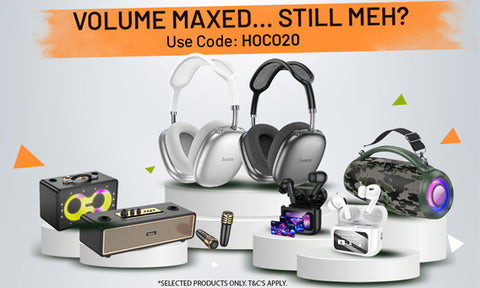 Get 20% off Hoco Speakers & Earphones