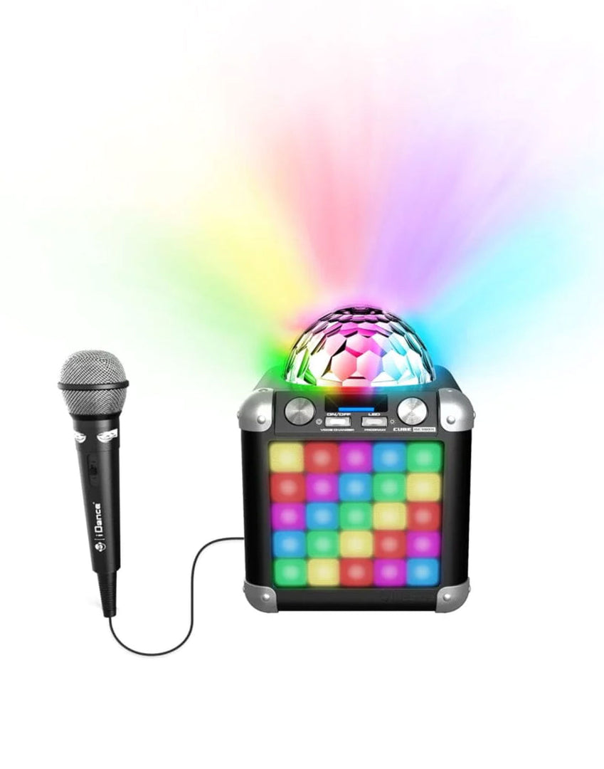 iDance BC100X Disco Cube Bluetooth Speaker With Mic