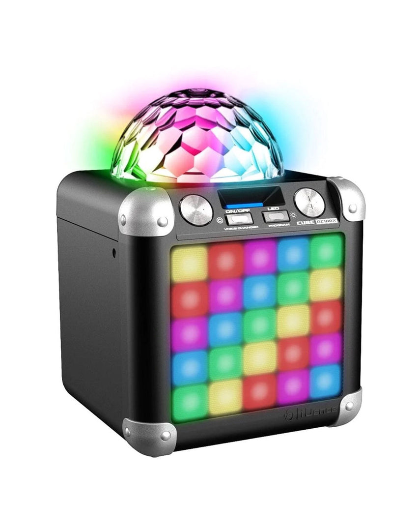 iDance BC100X Disco Cube Bluetooth Speaker With Mic