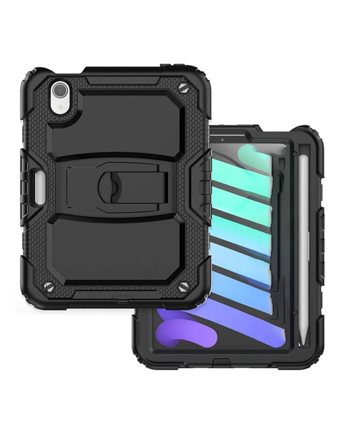iPad Mini 6 / Mini 7 Shockproof Rugged Case - Black