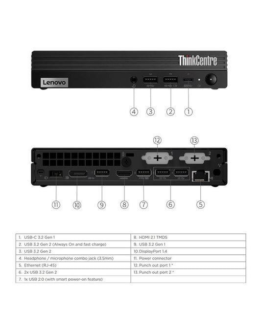 Lenovo Tiny M70q Gen 3 – I5-12400T, 8GB RAM, 256GB SSD, Windows 10 Pro - TechCrazy